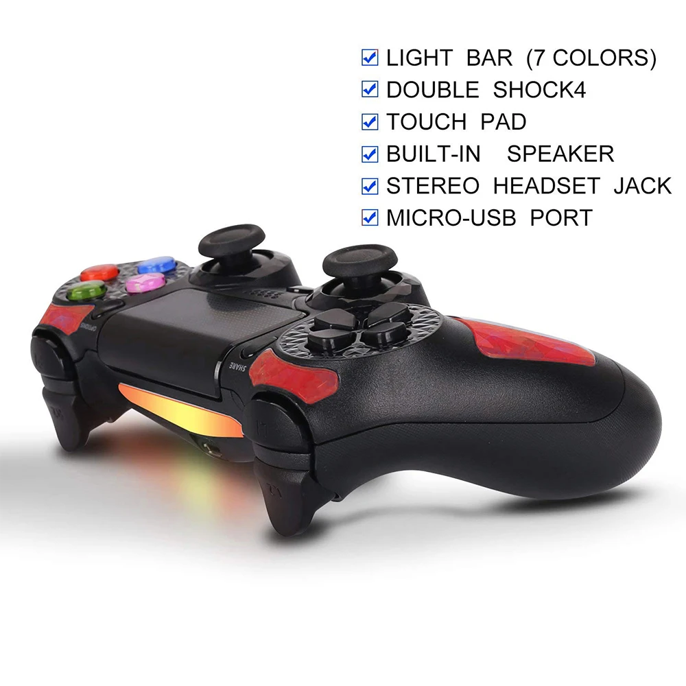 Беспроводной контроллер для Sony PlayStation 4/PS3/PC светильник бар doubke shock4 встроенный