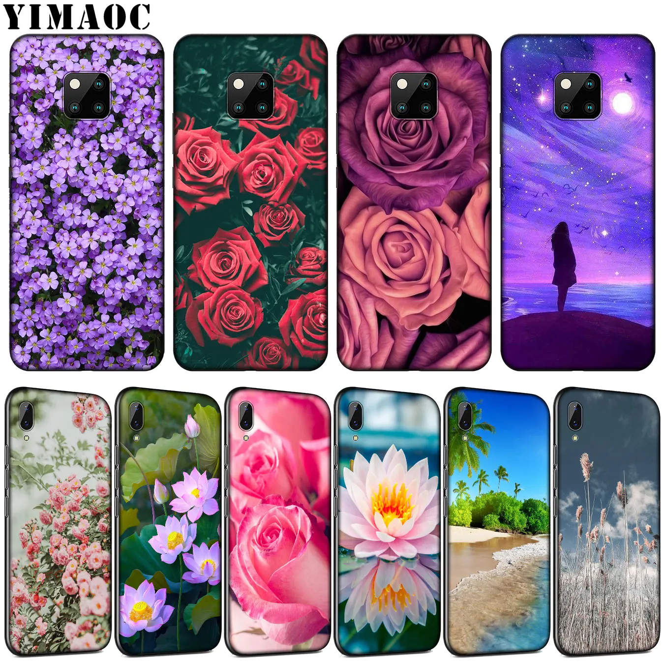 Мягкий чехол для телефона YIMAOC infinity on фиолетовый цветок лотоса Huawei Mate 30 20 10 Pro Nova 5I 5T