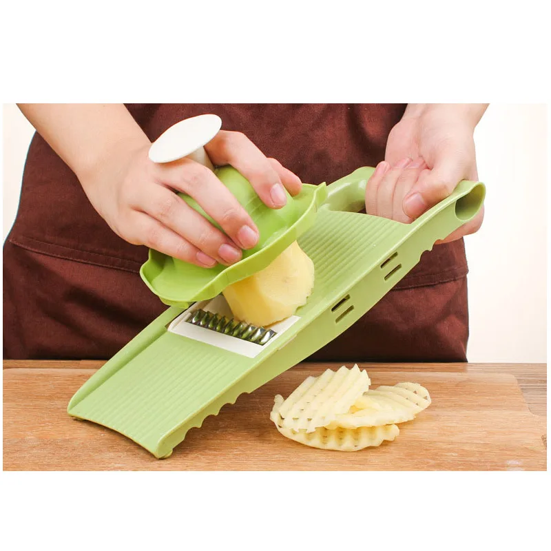Adjustable Manual Vegetable Fruit Cutter Mandoline Slicer With 5 Ses Blades Food Kitchen Onion Potato Grater | Дом и сад