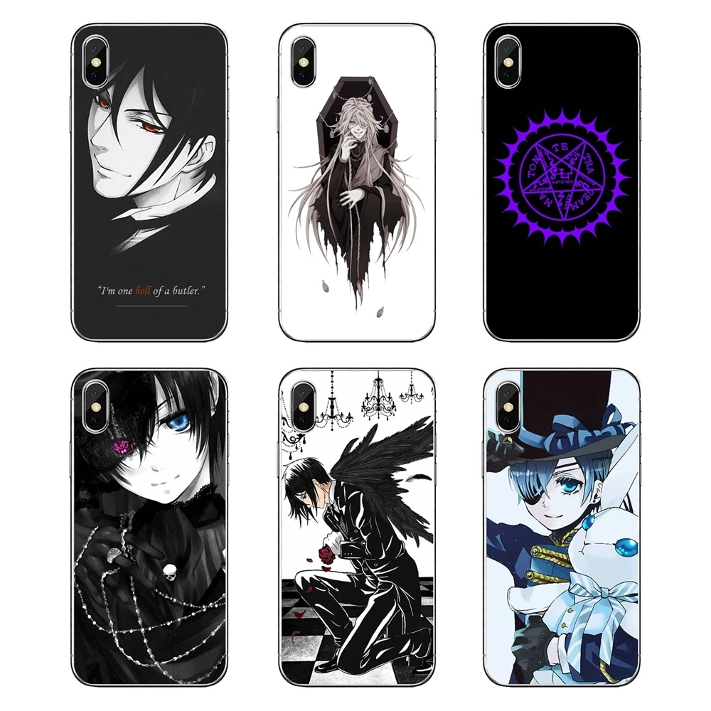 TPU Bag Case Japan Anime Black Butler Ciel Phantomh Sebastian For Samsung Galaxy A5 A6 A7 A8 A9 J4 J5 J7 J8 2017 2018 Plus Prime |
