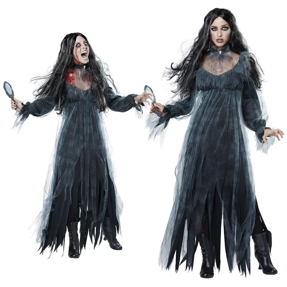 

Women Halloween Costumes New Horror Zombies Ghosts Bride Dress Bars Halloween Party Cosplay Devil Vampire Black Fancy Dress