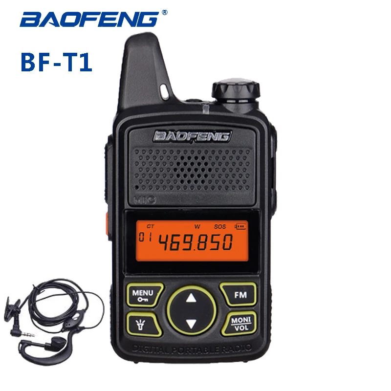 Baofeng bf t1 Мини walkie talkie дети двухстороннее радио baofeng uhf 400 470 станции любительский