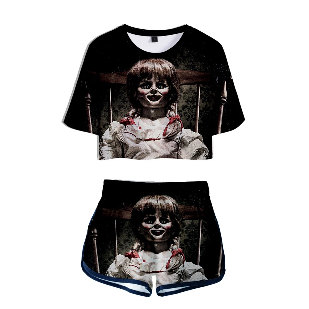 

Annabelle Женский комплект из двух предметов с 3D принтом повседневный летний короткий топ + шорты 2019 горячая Распродажа модная уличная одежда