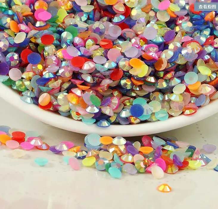 6000 шт 2 мм-6 мм случайный смешанный размер побрякушки цвет желе AB смолы Стразы