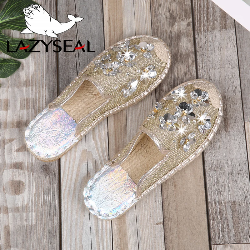 Эспадрильи LazySeal женские с круглым носком сетчатые дышащие цветочные летняя