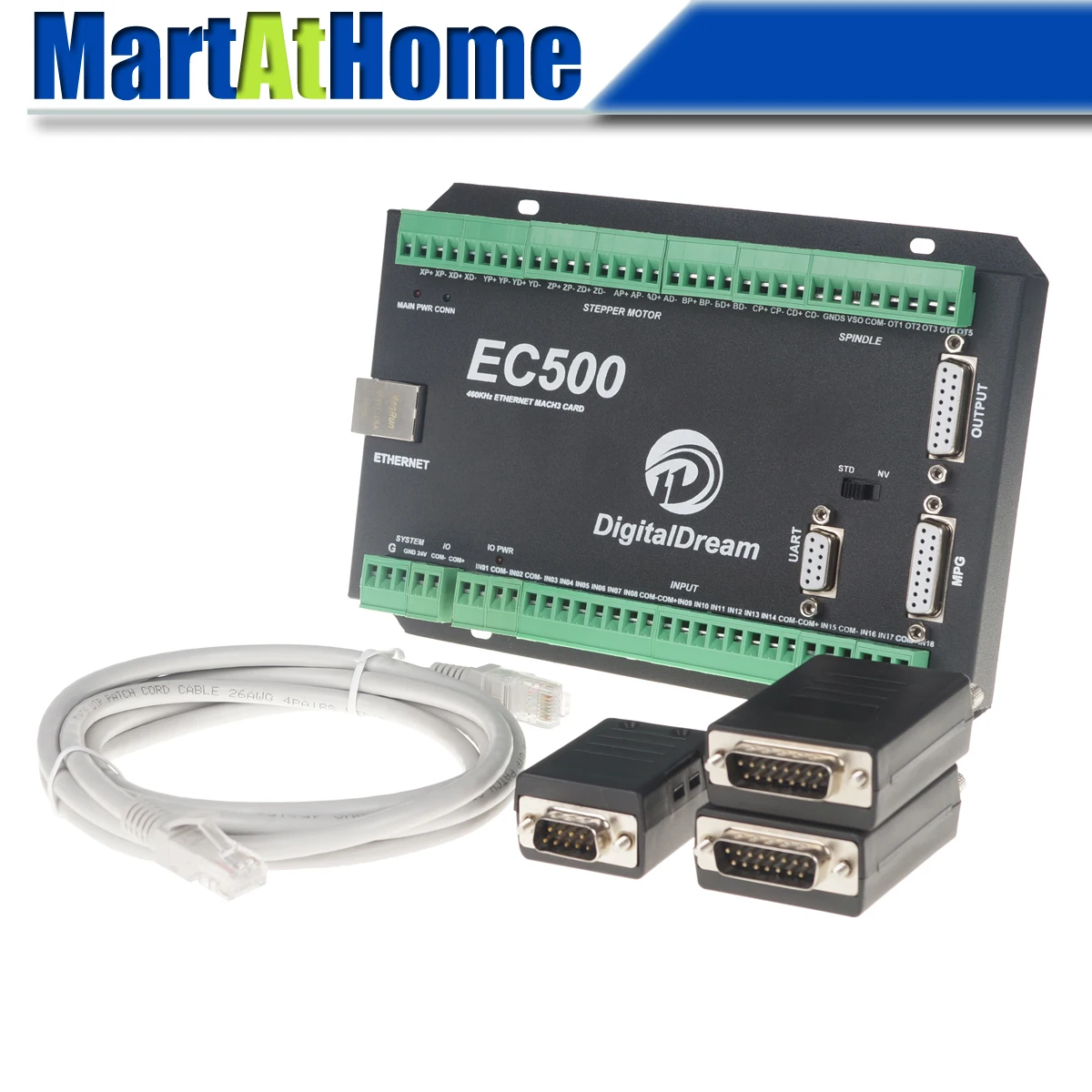 Ethernet 3/4/5/6 Axis Mach3 CNC плата управления движением Breakout Board 460 KHz 24V DC поддержка