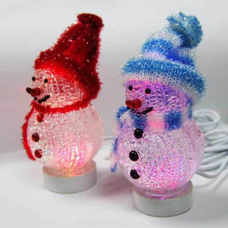 50 шт. красочный Рождественский Снеговик светодиодный светильник для вечерние