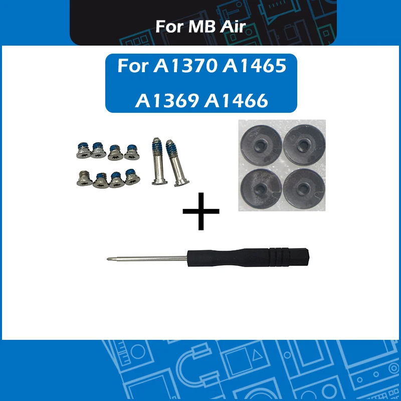 Новинка для Macbook Air A1370 A1465 A1369 A1466 набор винтов с отверткой и нижней резиновой
