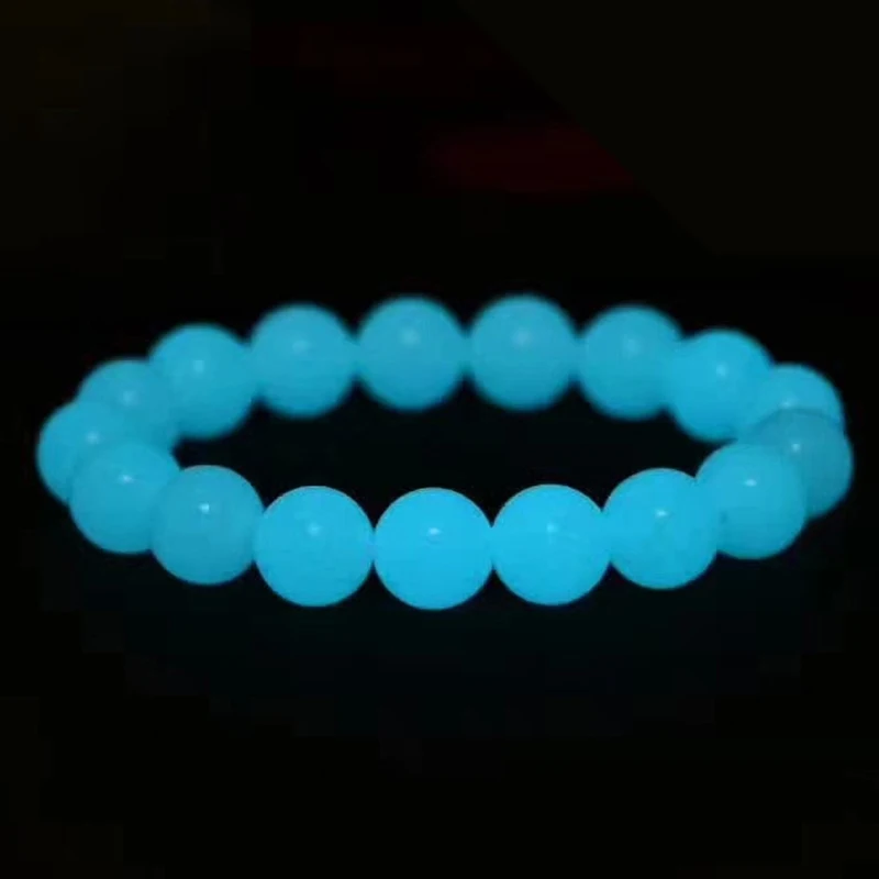 Светящийся жемчуг искусственный браслет бусины из натурального камня