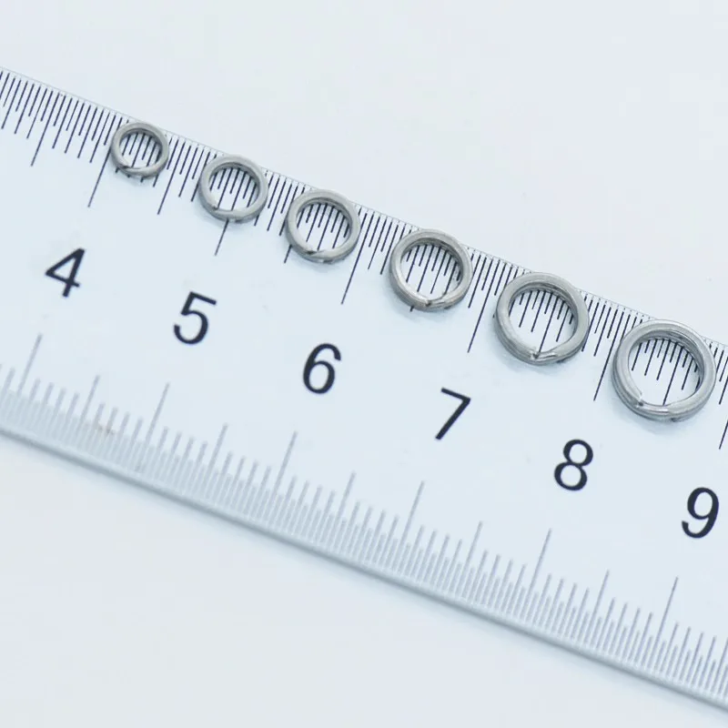 50 шт. рыболовные сплит-кольца из нержавеющей стали для пустой приманки жесткая