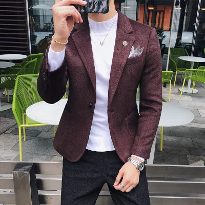 2018 зимнее Новое мужское шерстяное пальто Корейская версия тонкого повседневного