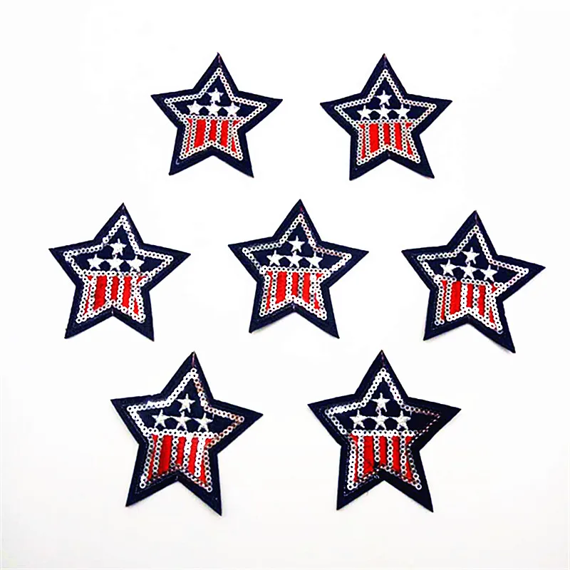 10Pcs Special Star Sequins Patches For Clothing Iron On Patch Embroidered Appliques DIY Apparel Sewing Stickers Badges | Дом и сад