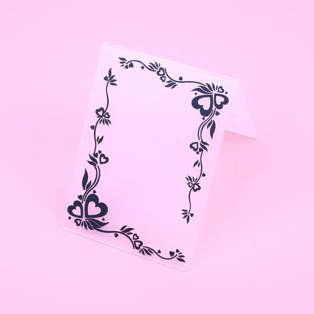 15 стилей листья цветы пластиковый шаблон ремесло изготовление бумажных карт