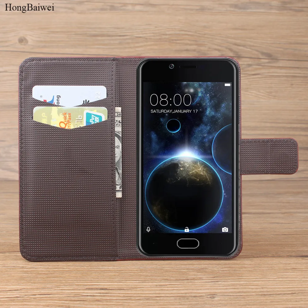 Hongbaiwei Для Doogee стрелять 2 Чехол 5.0 дюймов искусственная кожа задняя крышка флип