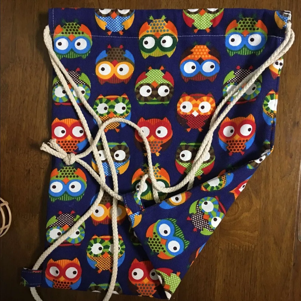 Хлопковый холщовый дорожный рюкзак YILE на шнурке Студенческая сумка для книг с