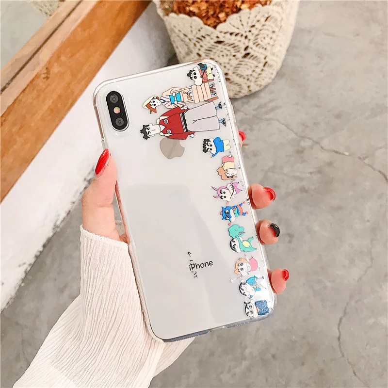 Для Apple iPhone 6 6s 7 8 plus X Xs Max XR чехол для телефона мультяшный интересный Crayon Shin-chan Maruko