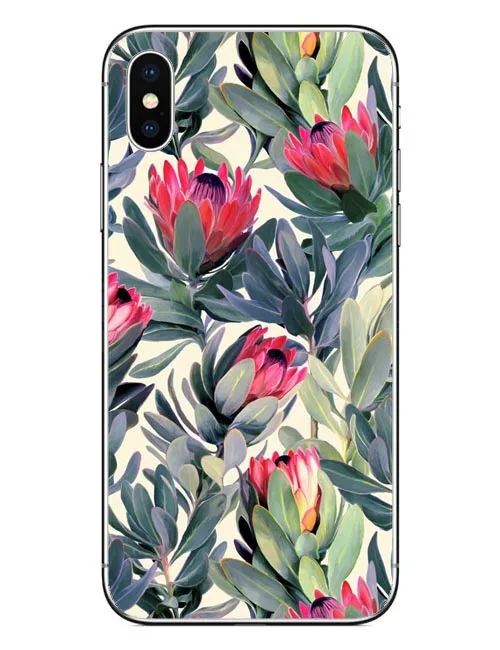 Жесткие чехлы для iPhone 5 5S SE 6 6S Plus 7 XR XS MAX 8 X 10 с изображением фламинго и тропических
