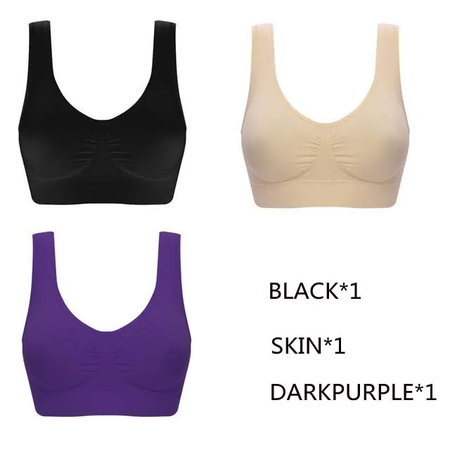 B6 Jerrinut 3 шт. сексуальные бюстгальтеры для женщин отжимать Bralette плюс размер бюстгальтер спортивный сон активный бесшовный бюстгальтер хлопок удобный 5XL 6XL BH - Цвет: B6