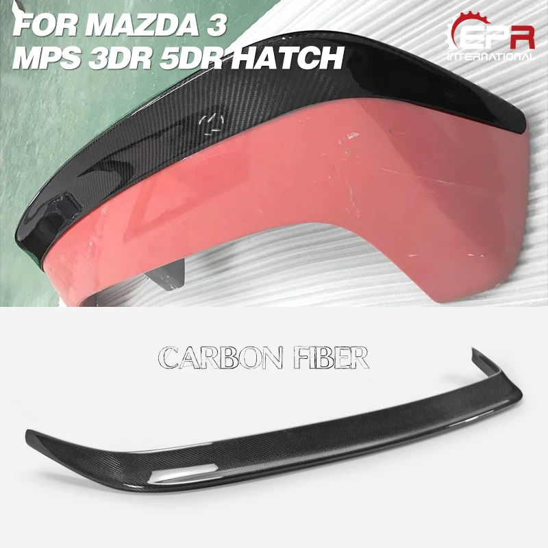 Задний спойлер из углеродного волокна для Mazda 3 MPS 3Dr 5Dr(-), задний спойлер из углеродного волокна, накладки на обшивку кузова, тюнинг, Накладка для гоночных маzda3