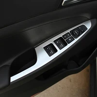 stainless steel for lhd hyundai tucson 2015 2016 accessories auto door window glass switch cover trims sticker car styling 4pcs