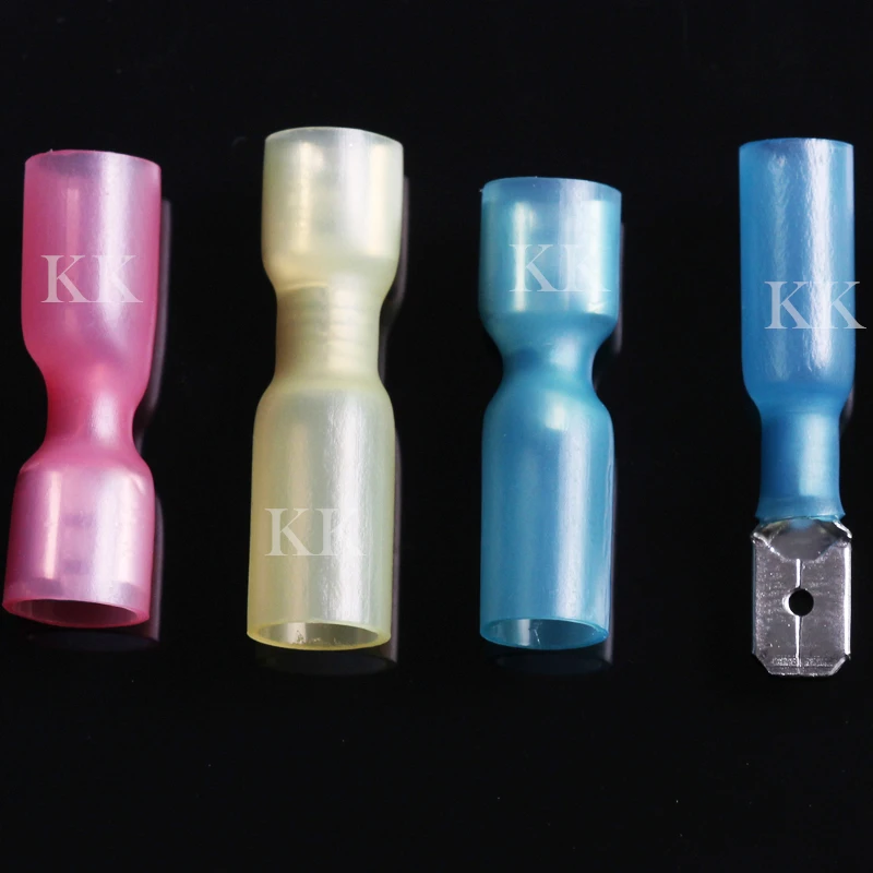 100 шт./компл. водонепроницаемые термоусадочные обжимные клеммы изолированные