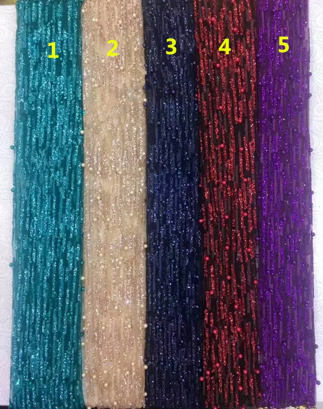 5yard/lot Африки блеск кружевной ткани Cyndi-1010522 вышитые кружева тюль с наклеенными для