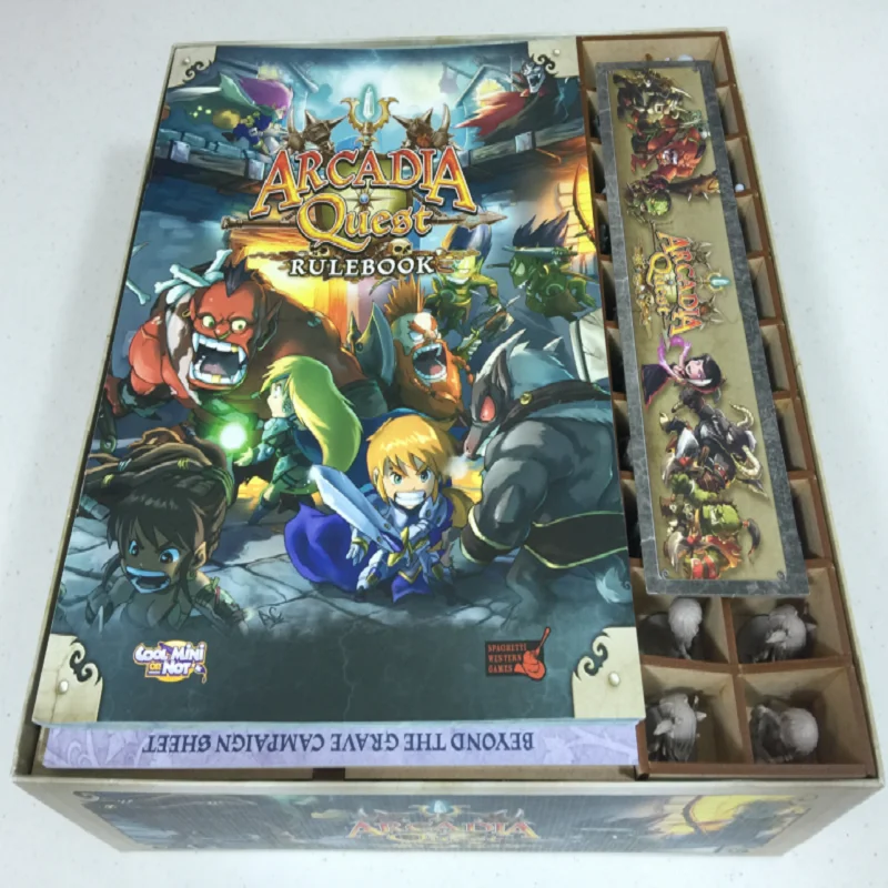 Arcadia Quest Card коробка для хранения игр органайзер деревянного приема компактный