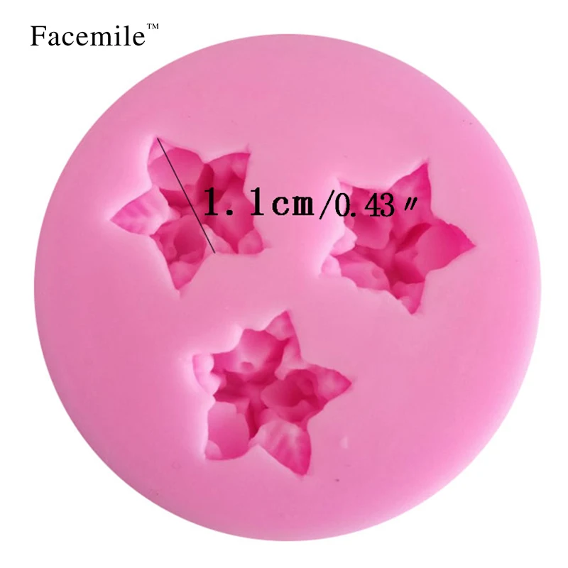 Facemile Рождество Свадьба 3D цветок силиконовая форма помадка подарок украшения