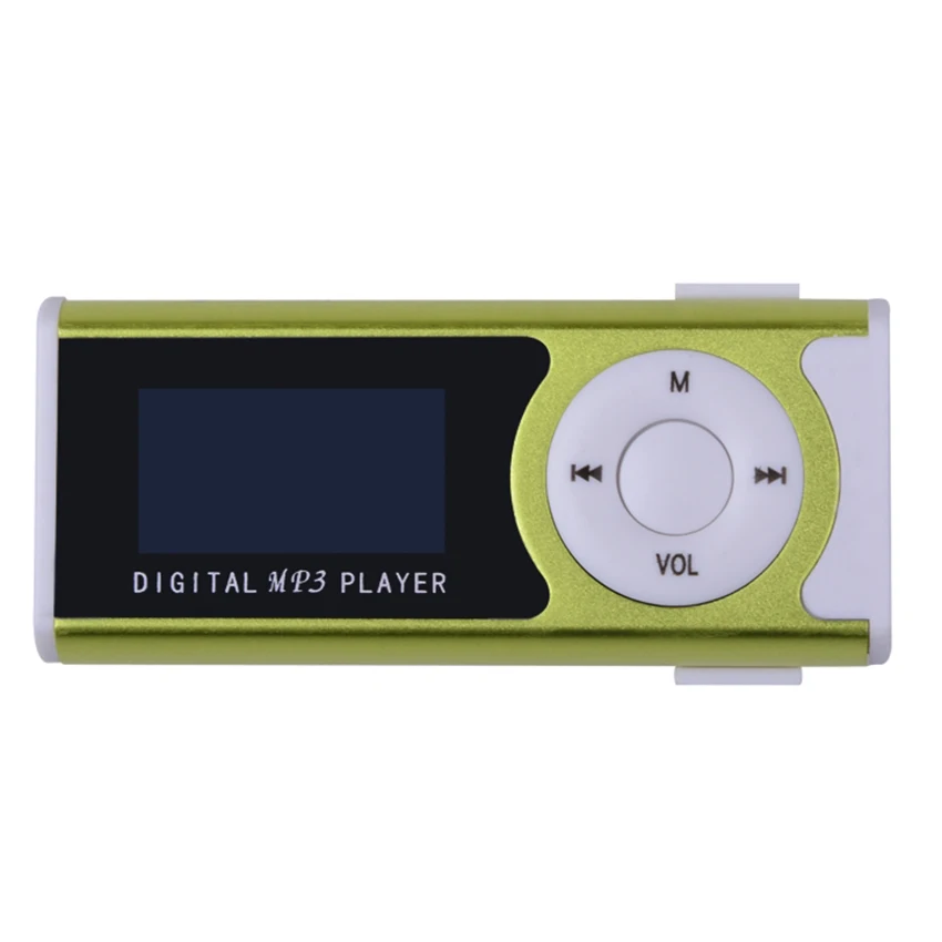 Мини mp3 плеер с клипсой слот для Mp3 TF карты со светодиодным фонариком + наушники