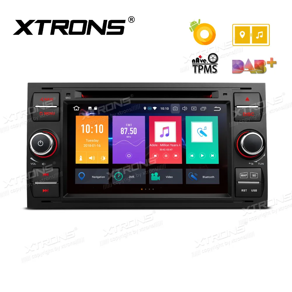XTRONS 7 &quotAndroid 8 0 Octa кор автомобильный DVD плеер gps 4G для FORD S Max 2006 2007 2008 2009 2010 Kuga Fusion Transit