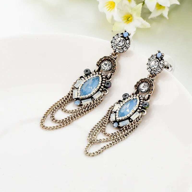 Женские Висячие серьги TOUCHEART черные висячие подвески в стиле ретро серебристого