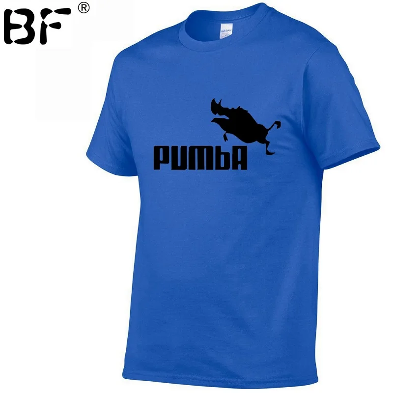PUMBA(Пумба) Для мужчин футболка мужская, с коротким рукавом хлопчатобумажные Топы крутая футболка летний Трикотажный костюм футболка