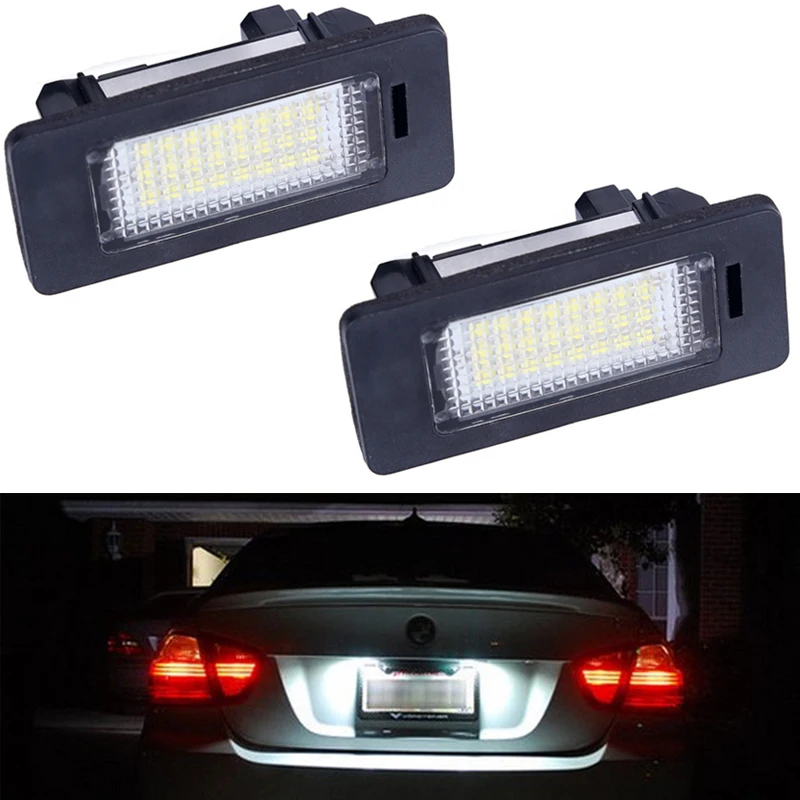 

2 шт./пара 12V для BMW E60 светодиодный номерной знак светильник для BMW E60 E82 E90 E92 E93 M3 E39 E60 E70 X5 E39 E60 E61 M5