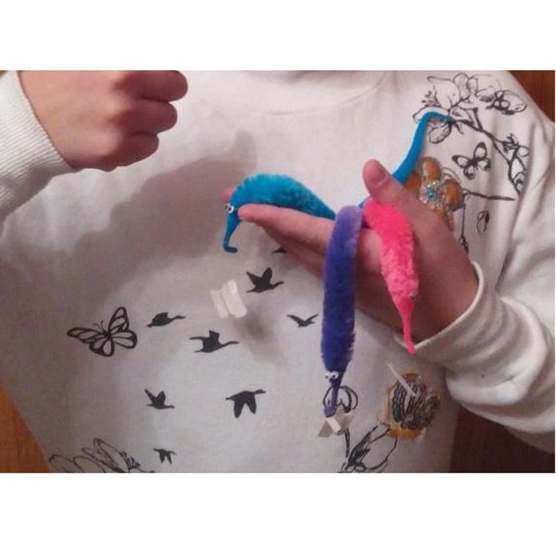 6 шт./лот волшебная игрушка Baralho Mr. fuzzy Magical Worm Magic Trick Twisty Plush Wiggle мягкие животные