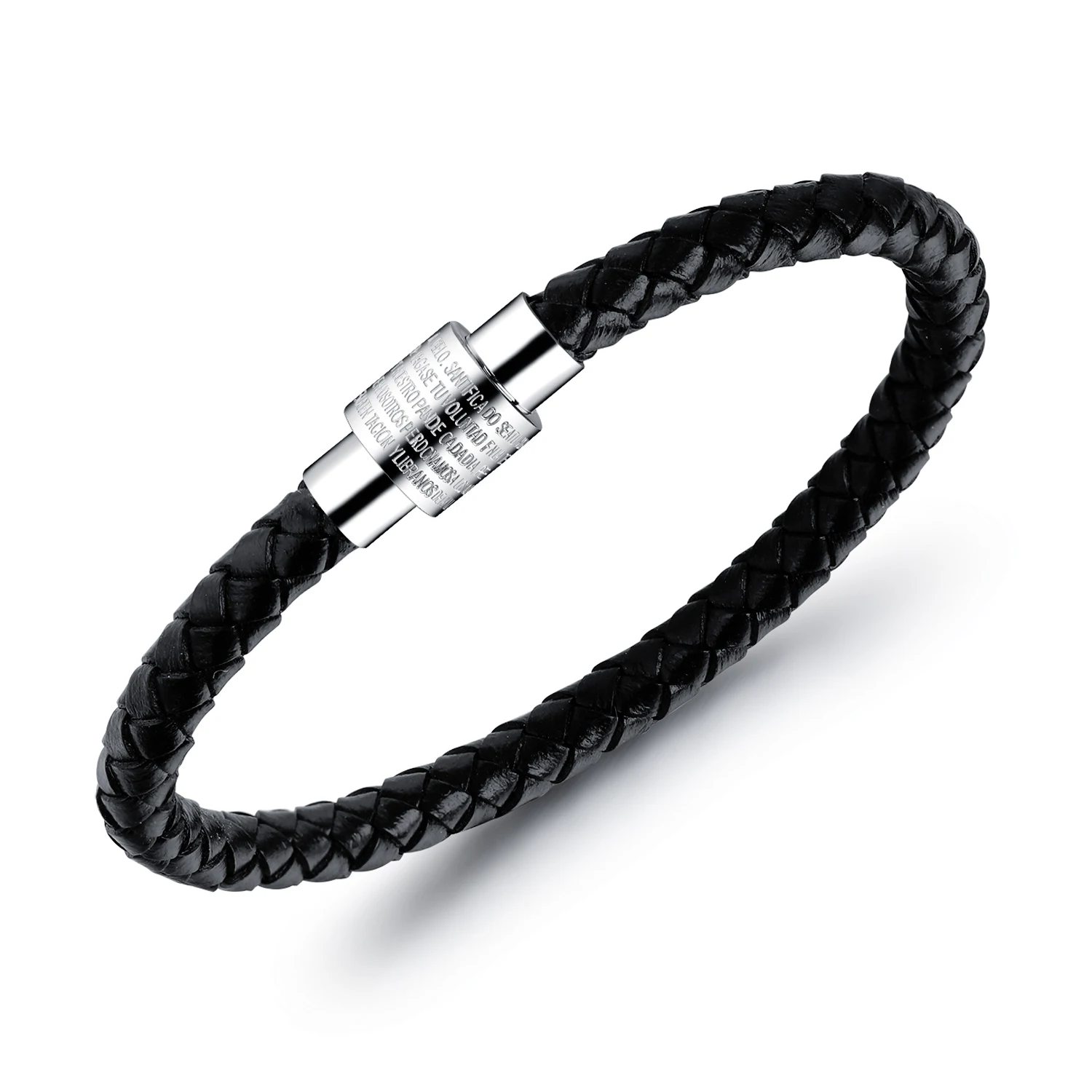 Мужской кожаный браслет OPK винтажный Плетеный плетеный из библейского стиха