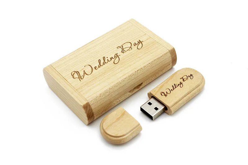 POWERONE USB 3,0 деревянный USB флеш-накопитель, ручка-накопитель из кленового дерева+ упаковочная коробка, флешка 8 ГБ 16 ГБ 32 ГБ 64 ГБ, карта памяти, свадебный подарок