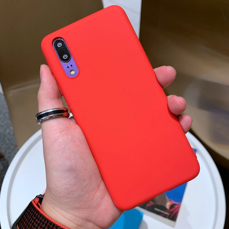 Матовый Мягкий ТПУ силиконовый чехол карамельных цветов для Huawei P30 P20 Pro Honor 8 9 Note