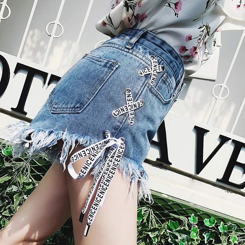 2018 летние винтажные большой кисточкой связанные ремни ленты Высокая талия синий