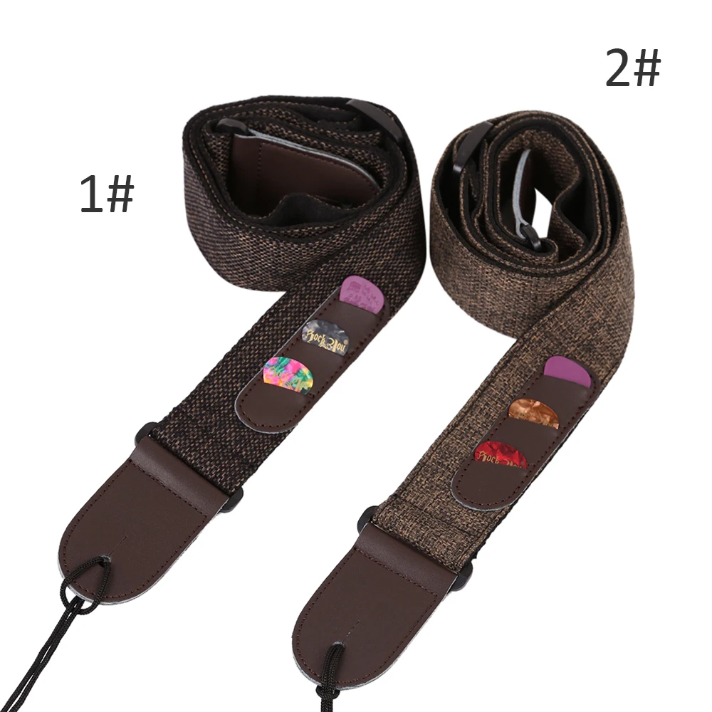 

Guitar Belt Strap Adjustable Electric Guitar Strap Guitar Pick Holders Acoustic Guitar Bass Strap Belt Guitar Accessories
