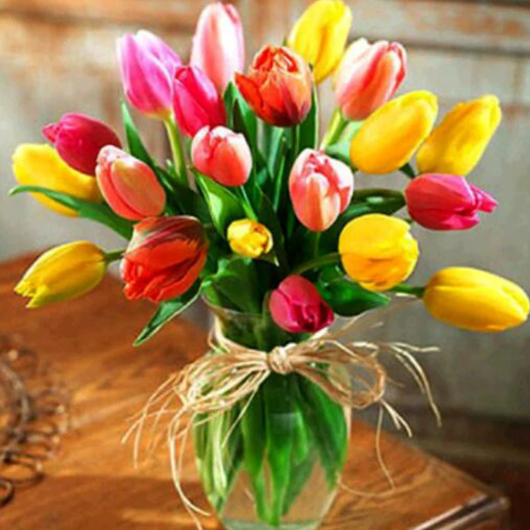5D DIY Flowers Home Decor Full Square Diamond Painting Embroidery Cross Stitch Mosaic Wall Sticker | Дом и сад