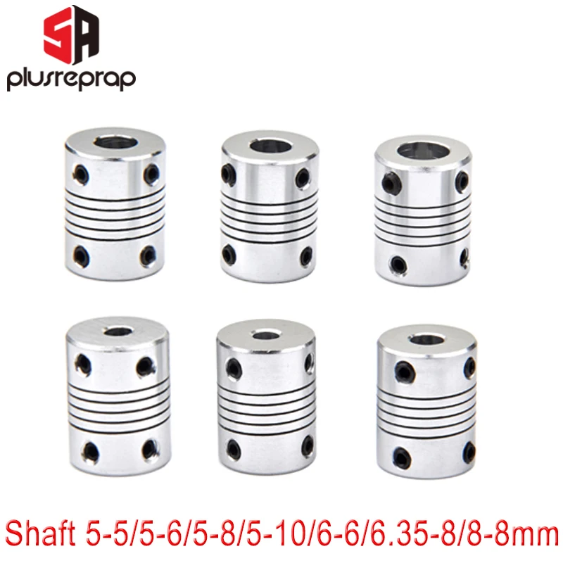 

1 PC Flexible Coupling Coupler Shaft 5mm 6mm 6.35mm 8mm 10mm Motor Jaw Shaft Coupler with 4 Setscrews Stepper Motor 3D Printer