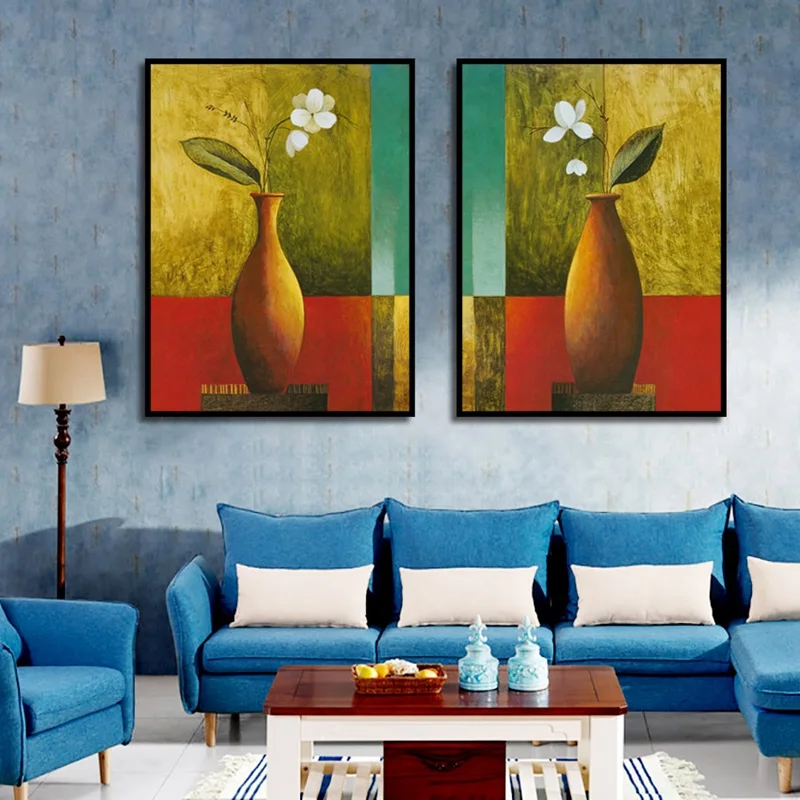 

2019 Romantic Modern Abstract Flowers Canvas Paintings Posters Prints Valentine's Gift Wall Art Picture Bedroom Home Decor