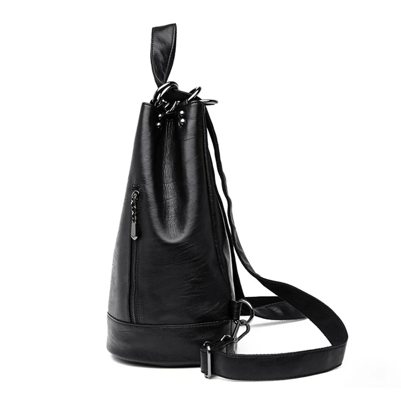 Fashion Women Backpacks Big Capacity PU Leather Backpack Multifunction Teenagers Female Shoulder Bags Sac A Dos Travel Back Pack | Багаж и