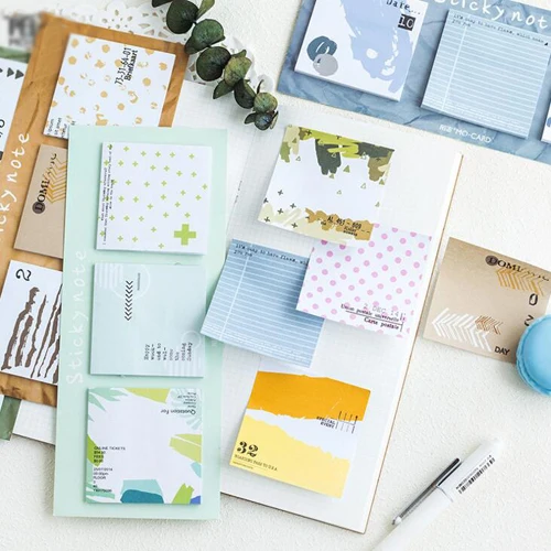 4pcs/lot Colorful series memo pad Decoration sticky notes Office material School stationery memos Kids supplies (tt-2994) | Канцтовары