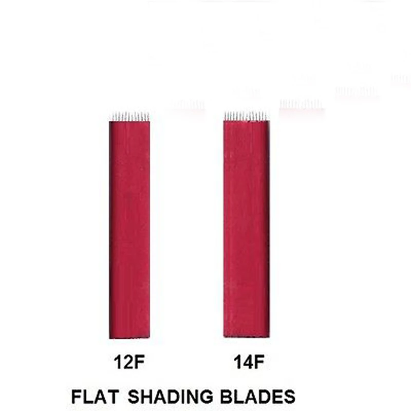 Оптовая продажа 500 шт. микроблейдинг плоская затеняющая игла 12 pin противотуманная