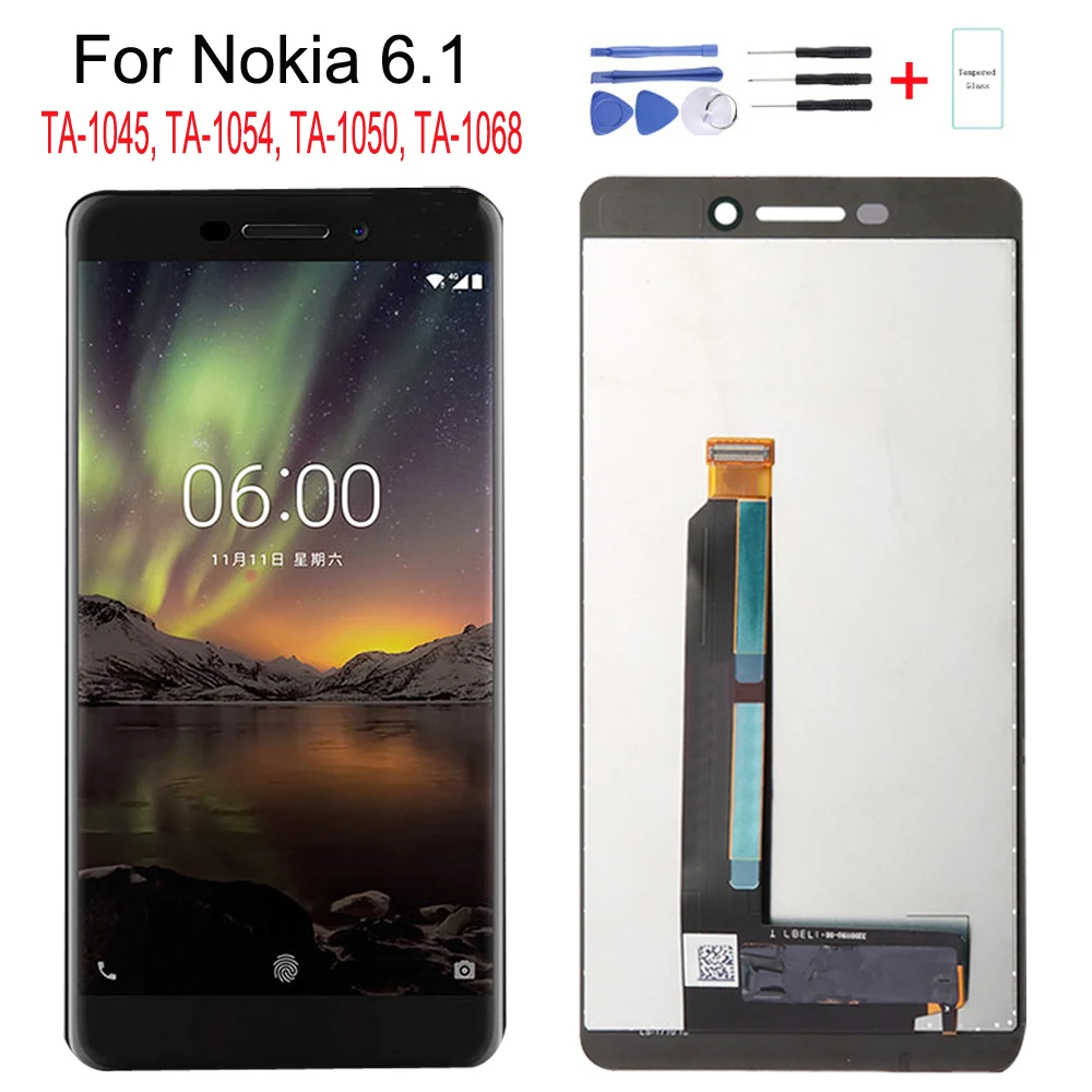 

Original For Nokia 6.1 2018 IPS LCD Display Touch Screen Assembly Replacement Digitizer 5.5 inch TA-1045 TA-1054 TA-1050 TA-1068