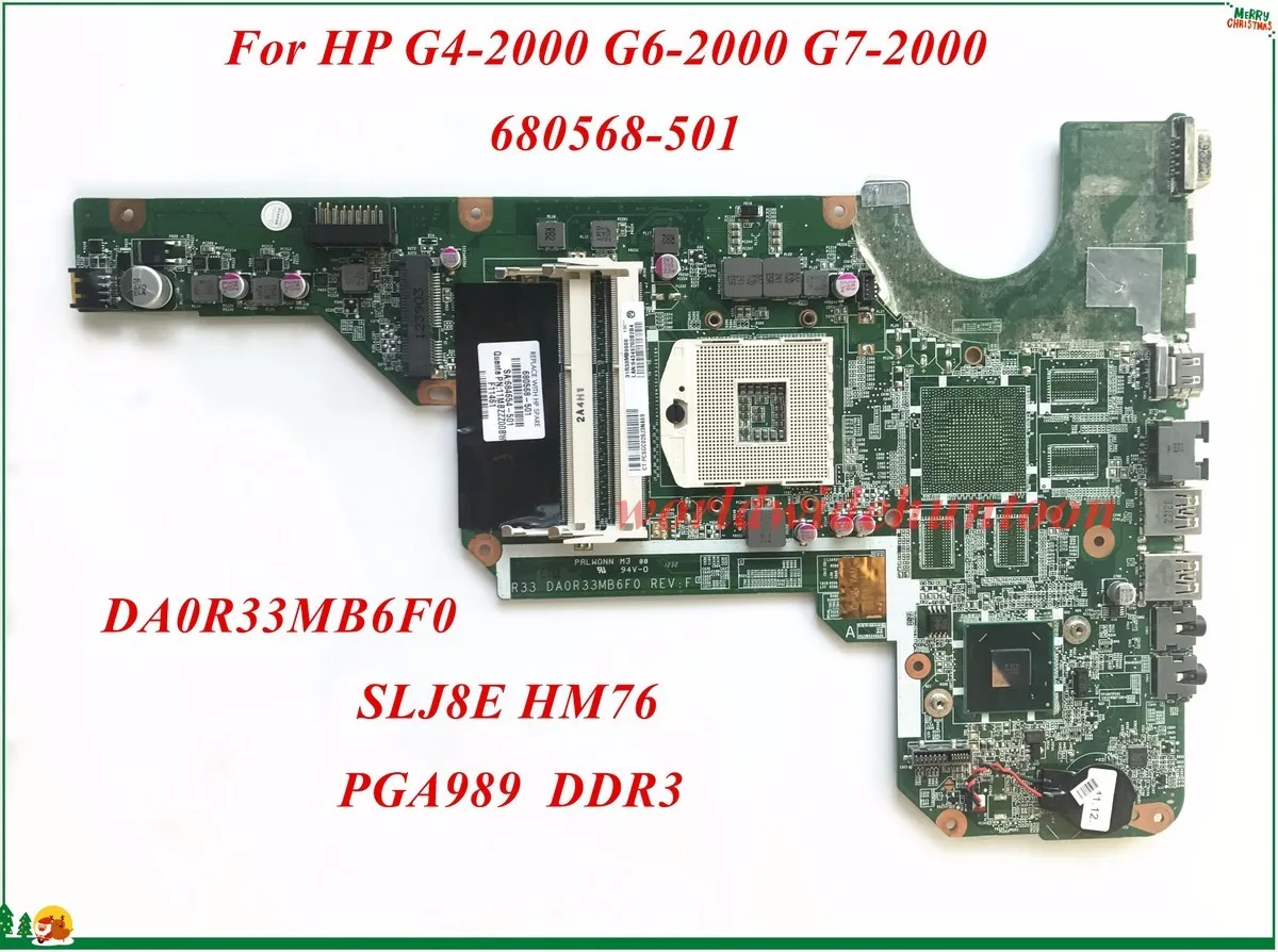 Высокое качество 680568 501 для HP G4 2000 G6 материнская плата ноутбука DA0R33MB6F0 SLJ8E HM76 PGA989 DDR3