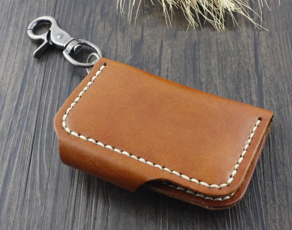 Круто! Чехол книжка из натуральной кожи с отделением для ключей|keys holder case|leather key