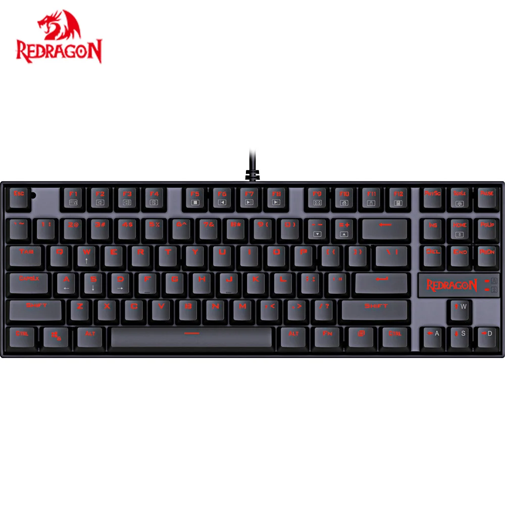 Игровая механическая клавиатура Redragon K552 TKL светодиодная красная подсветка синие
