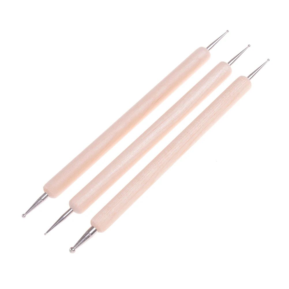 

Hot 3Pcs/set Ball Styluses Tool for Embossing Pattern Clay Sculpting Modeling Making Polymer Clay Tool Kit Pottery Ceramic Tools
